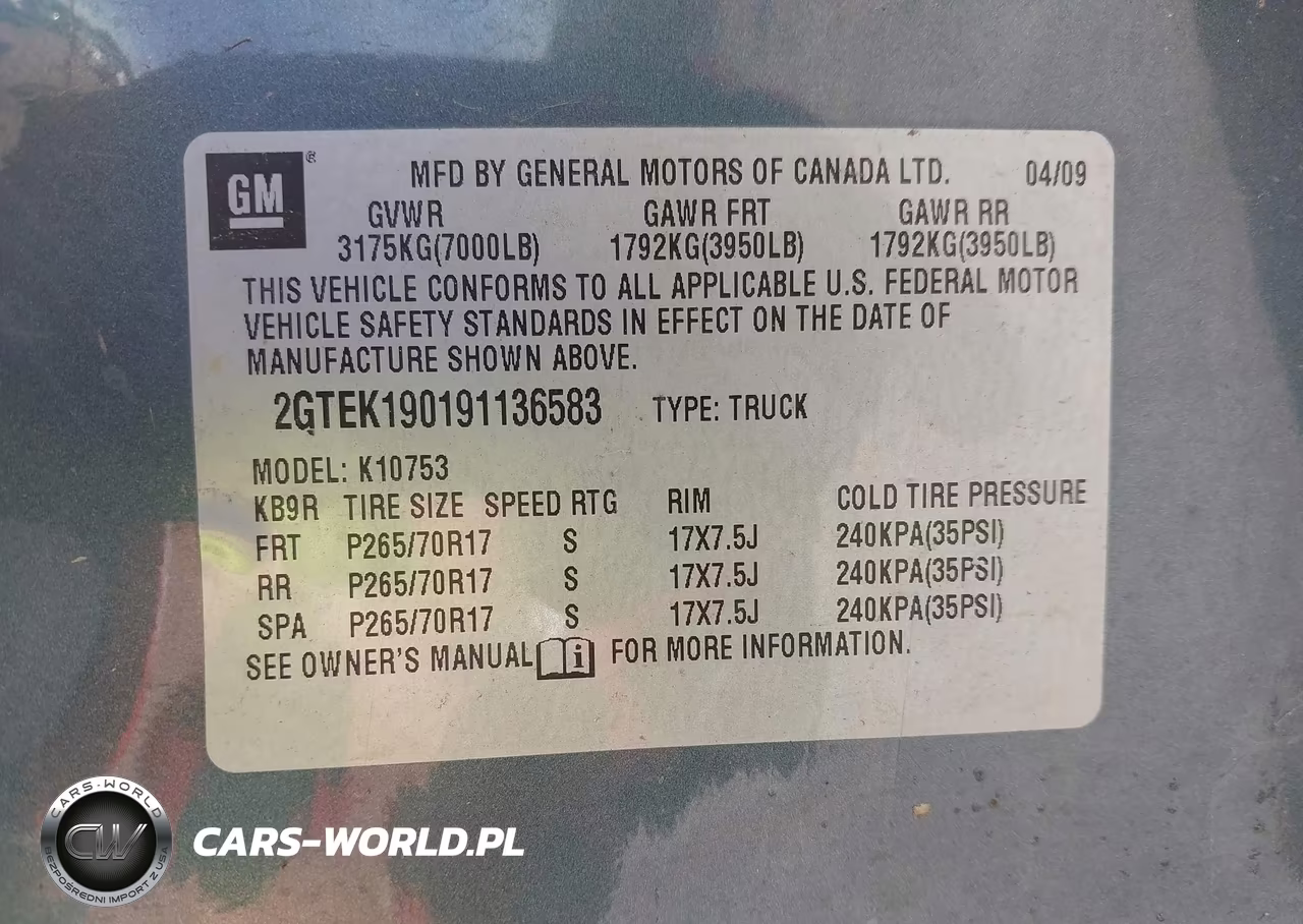 2009 GMC Sierra 1500 Work Truck VIN:2GTEK190191136583 - 9