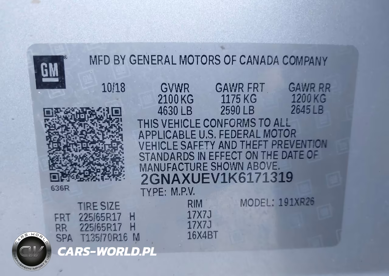 2019 Chevrolet Equinox Lt VIN:2GNAXUEV1K6171319 - 9