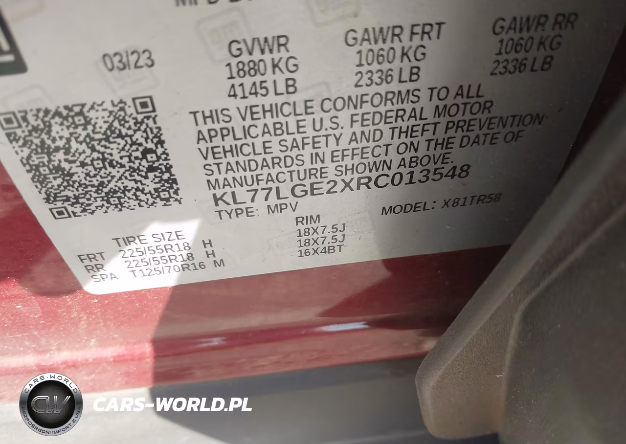 2024 Chevrolet Trax Fwd 1Rs VIN:KL77LGE2XRC013548 - 9