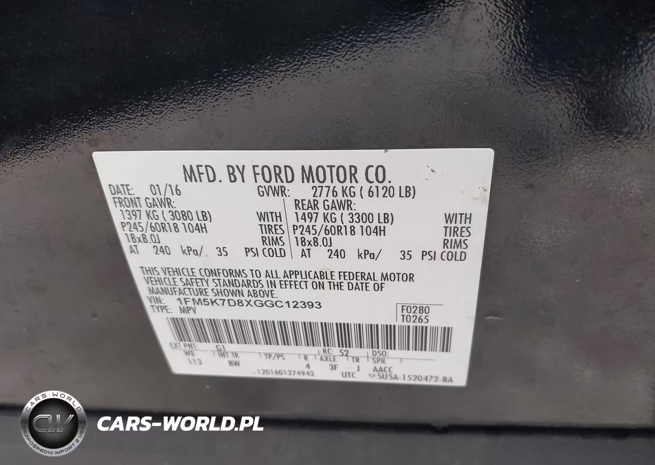 2016 Ford Explorer Xlt VIN:1FM5K7D8XGGC12393 - 9