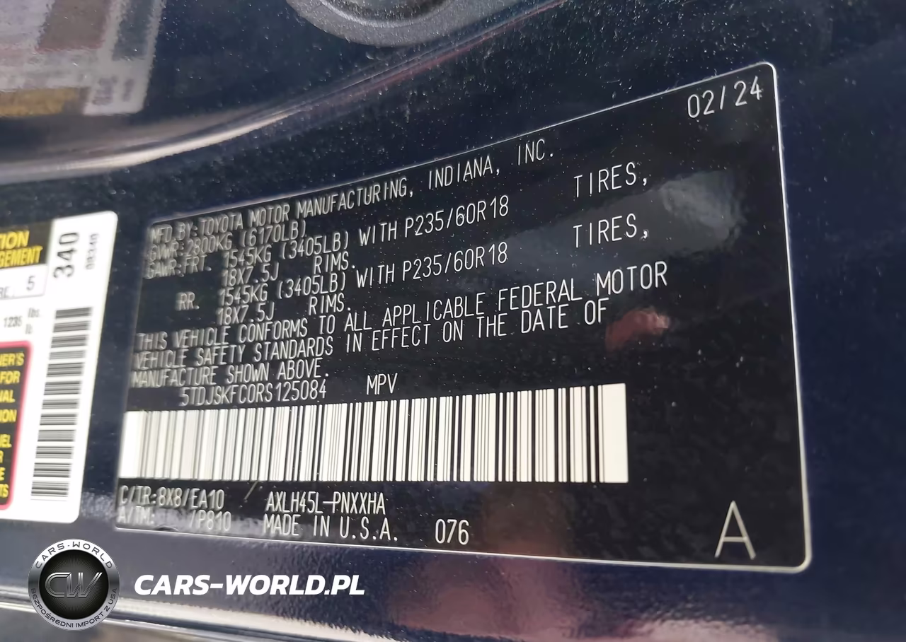 2024 Toyota Sienna Xle VIN:5TDJSKFC0RS125084 - 9