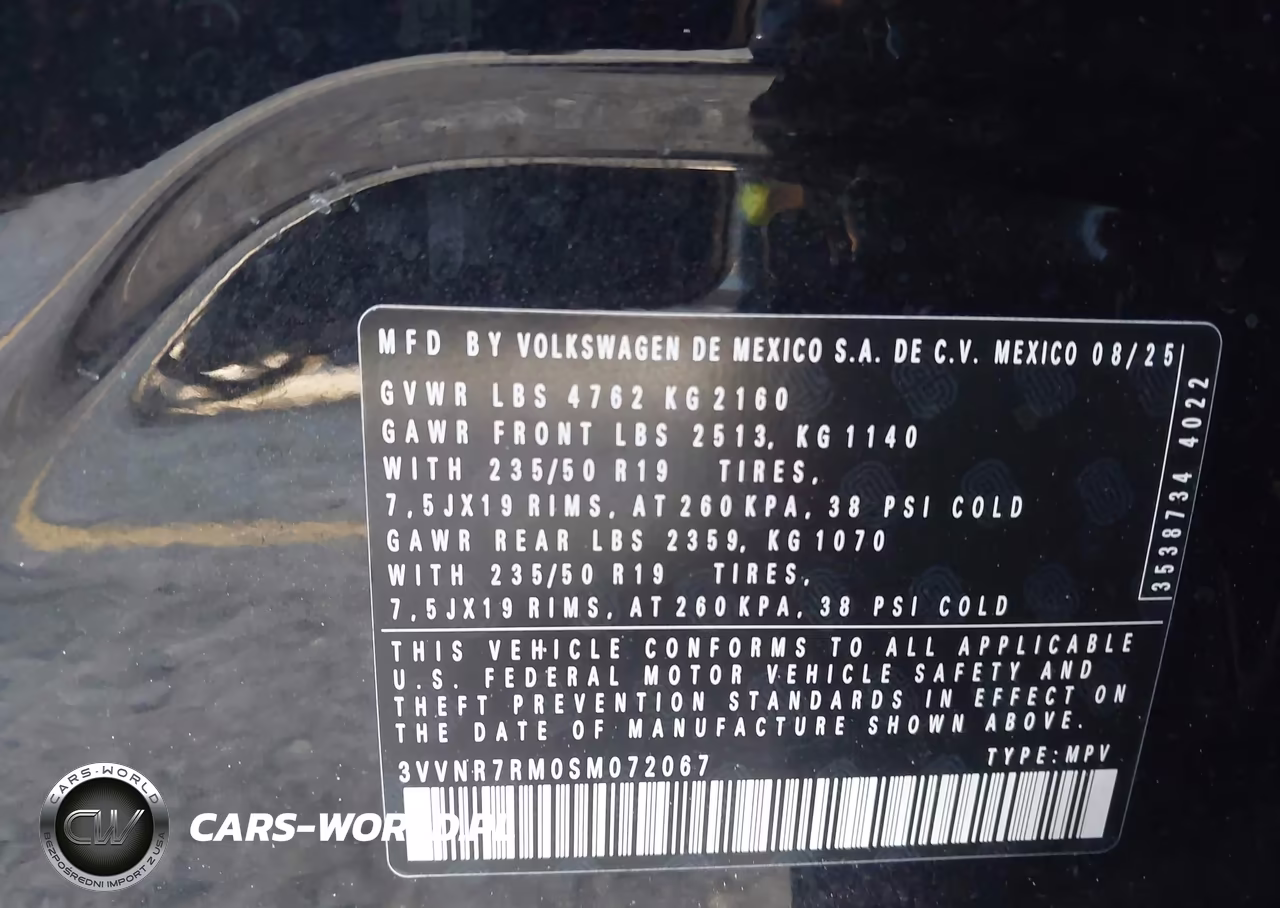 2025 Volkswagen Tiguan 2.0T Se VIN:3VVNR7RM0SM072067 - 9