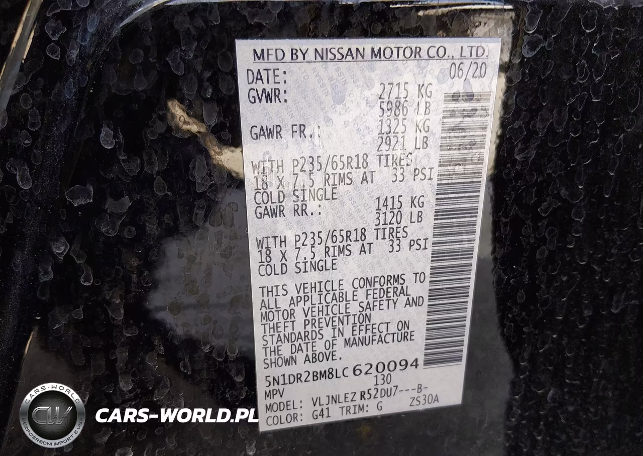 2020 Nissan Pathfinder Sv 4Wd VIN:5N1DR2BM8LC620094 - 9