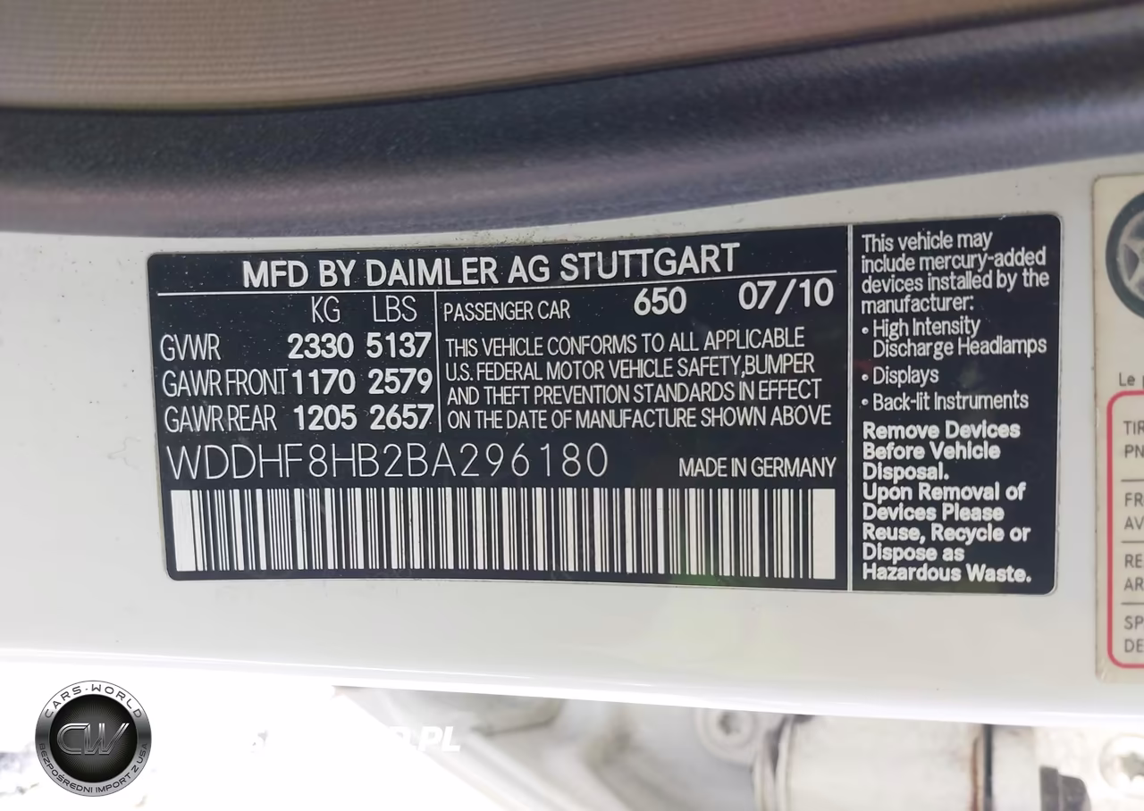 2011 Mercedes-Benz E 350 4Matic VIN:WDDHF8HB2BA296180 - 9