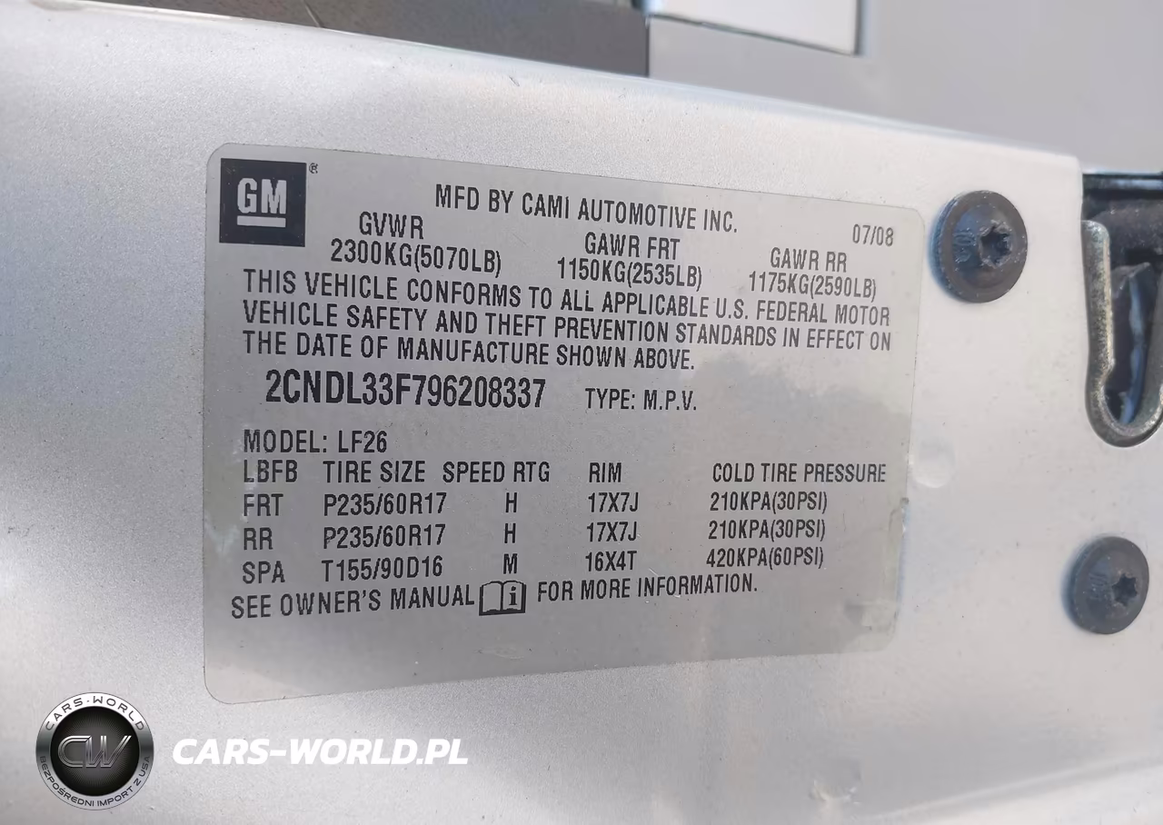 2009 Chevrolet Equinox Lt VIN:2CNDL33F796208337 - 9