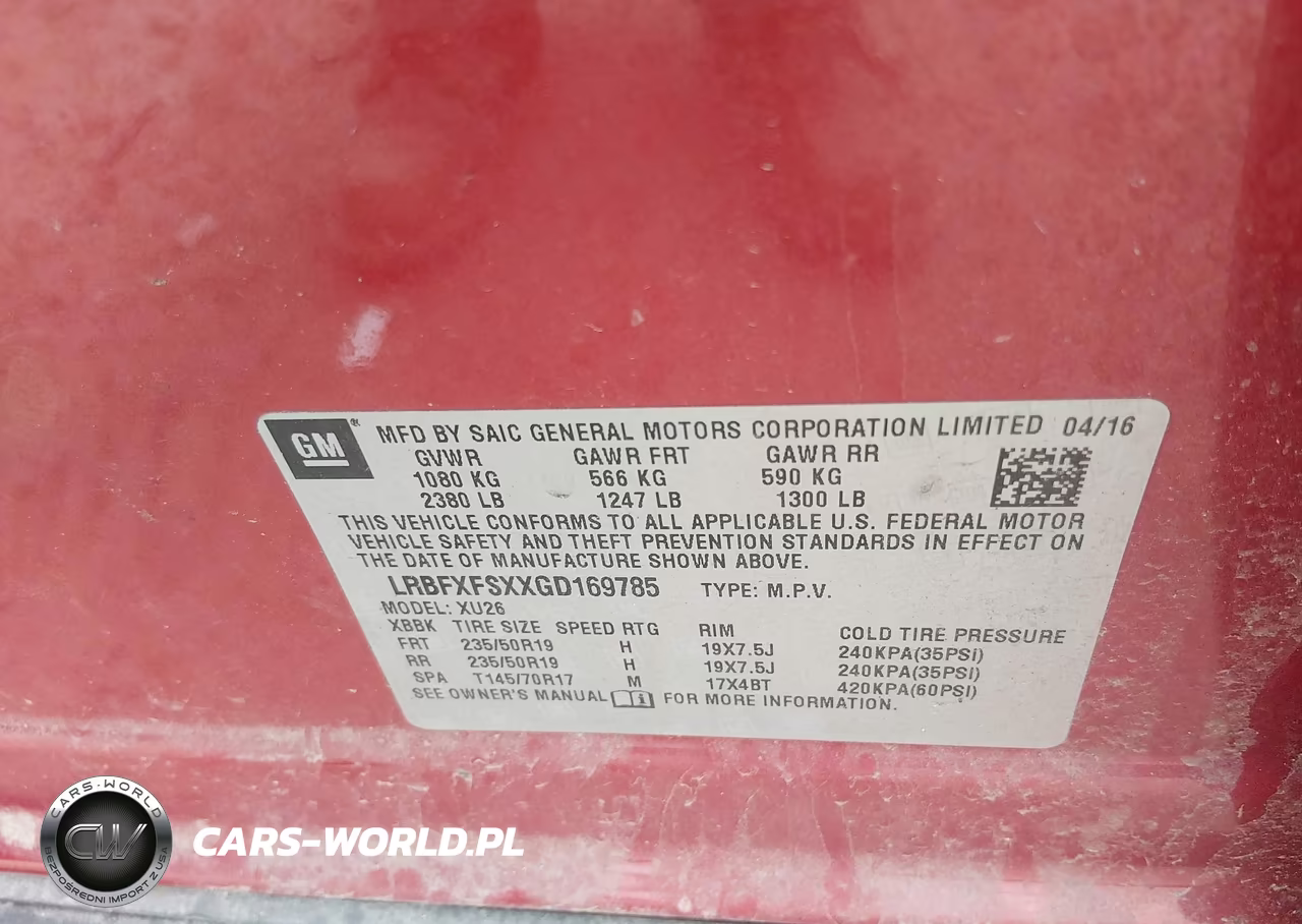 2016 Buick Envision Premium Ii VIN:LRBFXFSXXGD169785 - 9