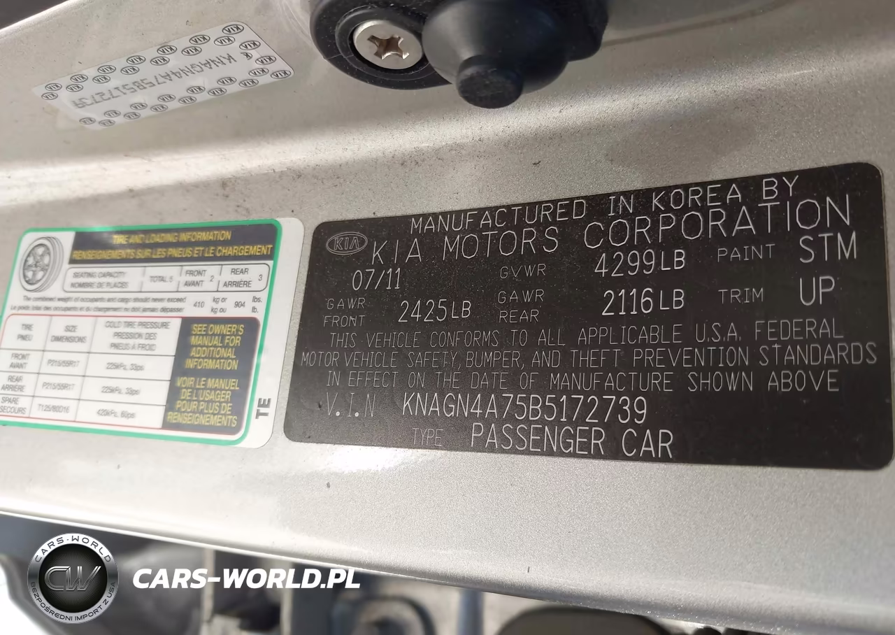 2011 Kia Optima Ex VIN:KNAGN4A75B5172739 - 9