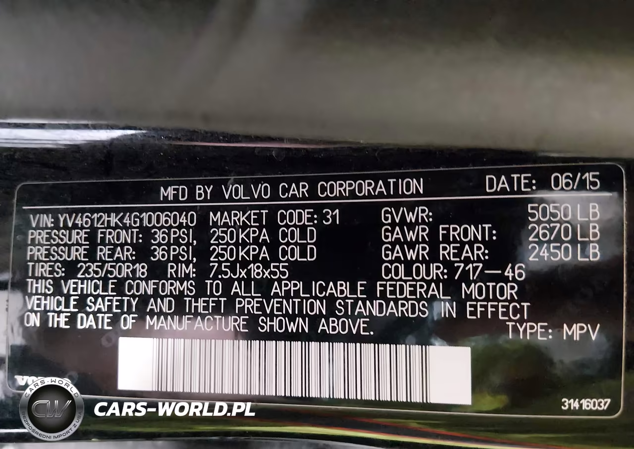 2016 Volvo V60 Cross Country T5 VIN:YV4612HK4G1006040 - 9