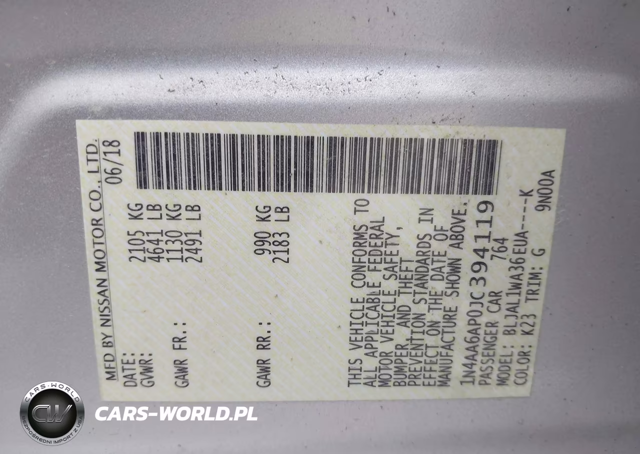 2018 Nissan Maxima 3.5 Sr VIN:1N4AA6AP0JC394119 - 9
