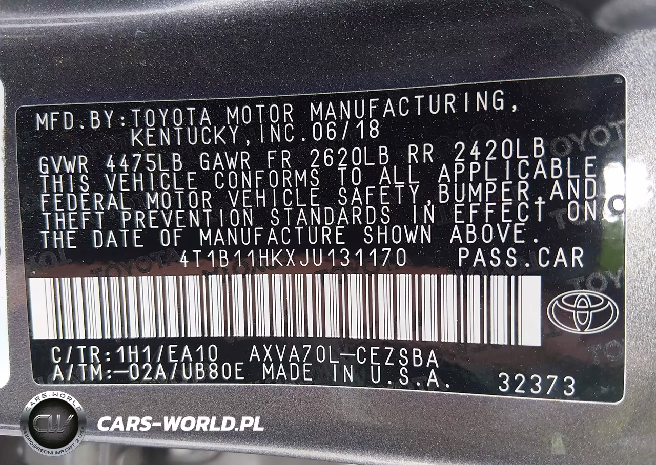 2018 Toyota Camry Se VIN:4T1B11HKXJU131170 - 9