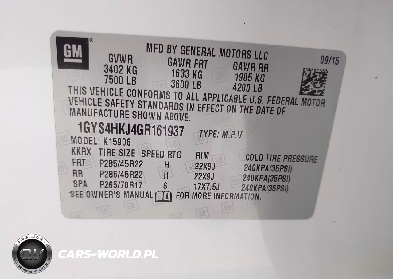 2016 Cadillac Escalade Esv Luxury Collection VIN:1GYS4HKJ4GR161937 - 9
