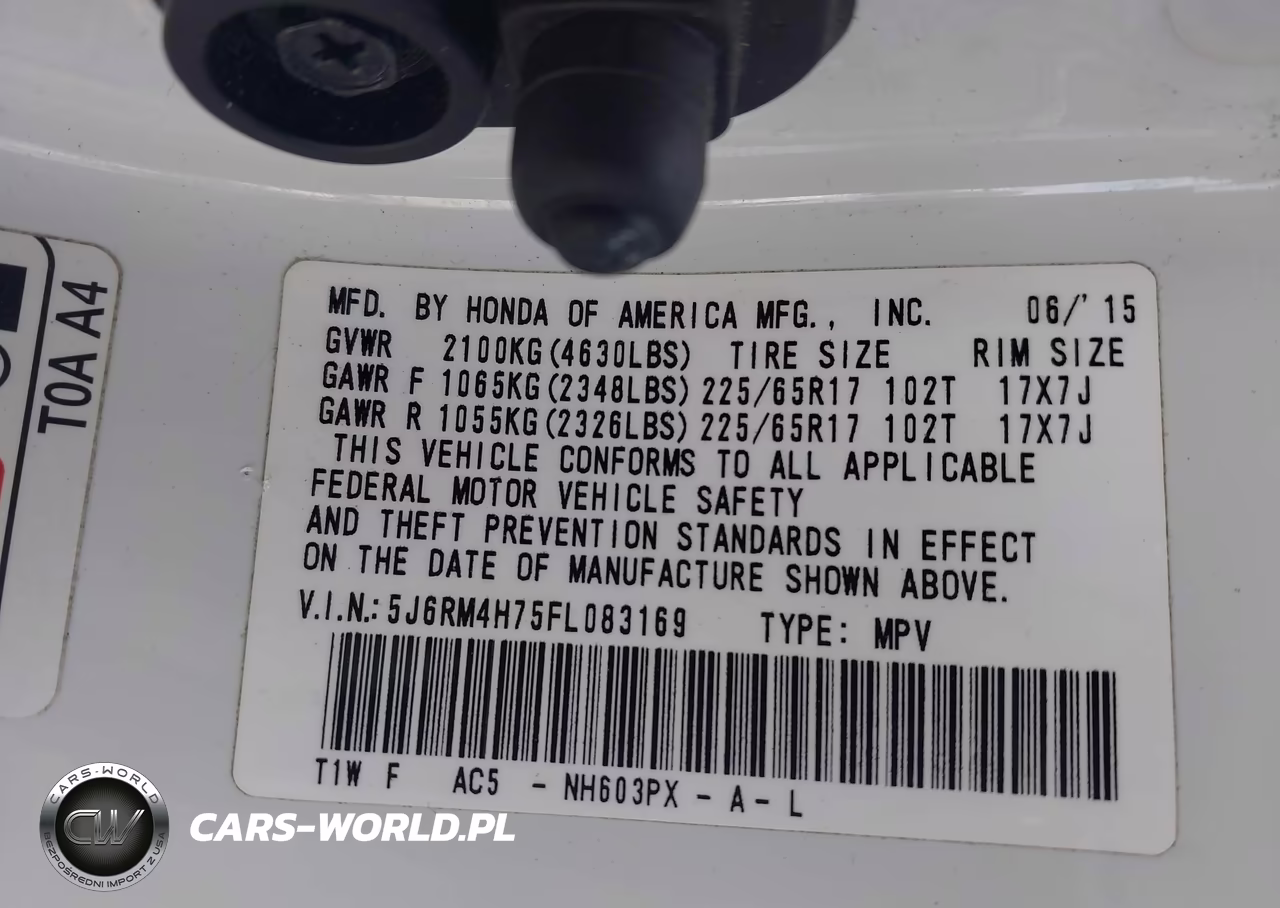 2015 Honda Cr-V Ex-L VIN:5J6RM4H75FL083169 - 9