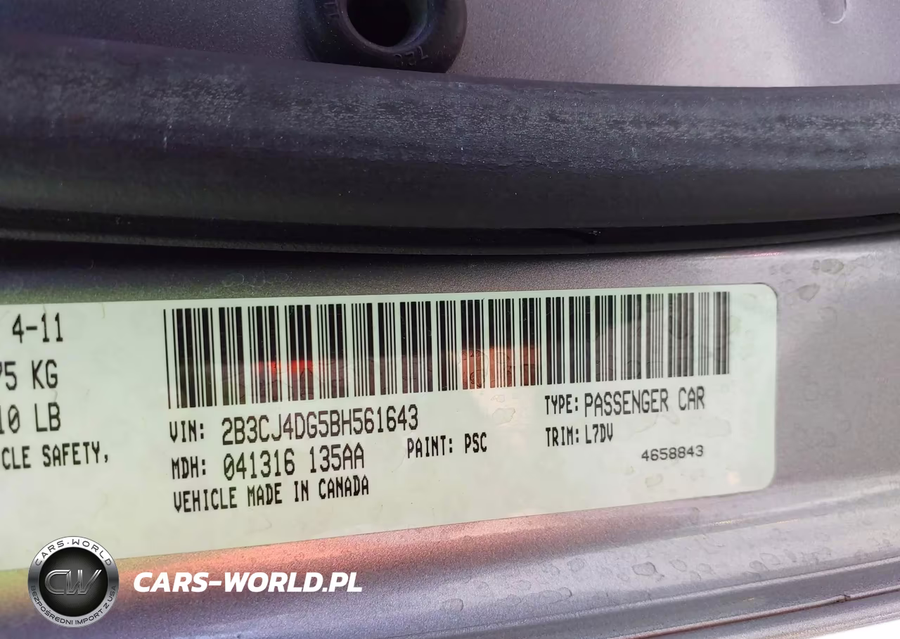 2011 Dodge Challenger VIN:2B3CJ4DG5BH561643 - 9