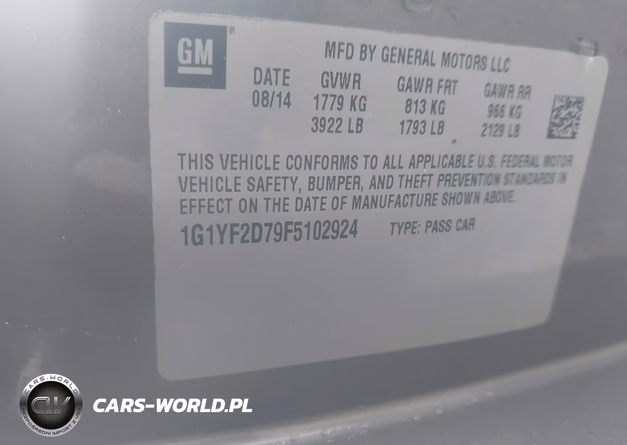 2015 Chevrolet Corvette Stingray VIN:1G1YF2D79F5102924 - 9