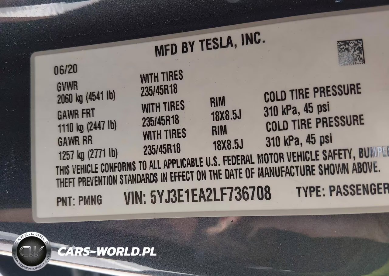 2020 Tesla Model 3 Standard Range Plus Rear-Wheel Drive-Standard Range Rear-Wheel Drive VIN:5YJ3E1EA2LF736708 - 9