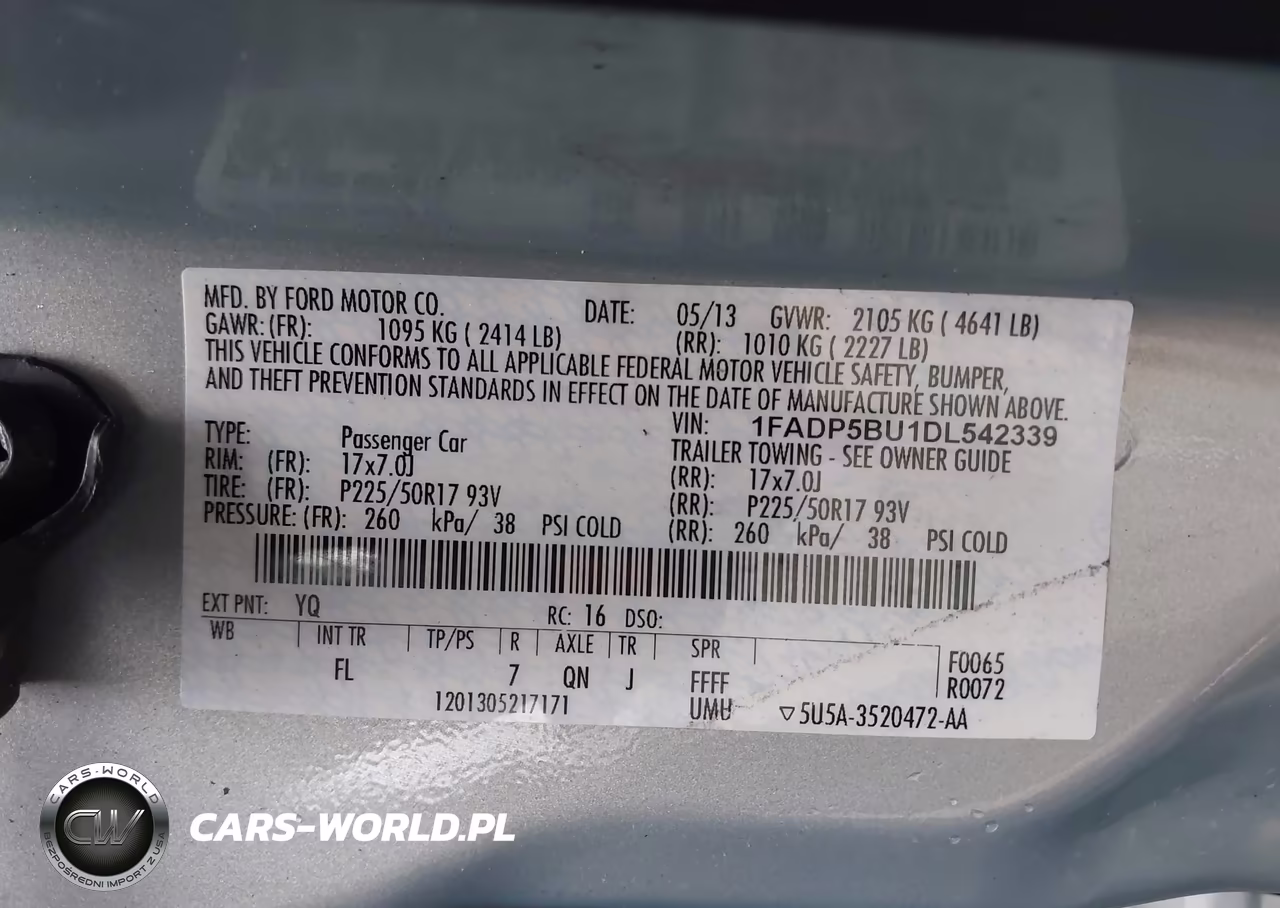 2013 Ford C-Max Hybrid Sel VIN:1FADP5BU1DL542339 - 9
