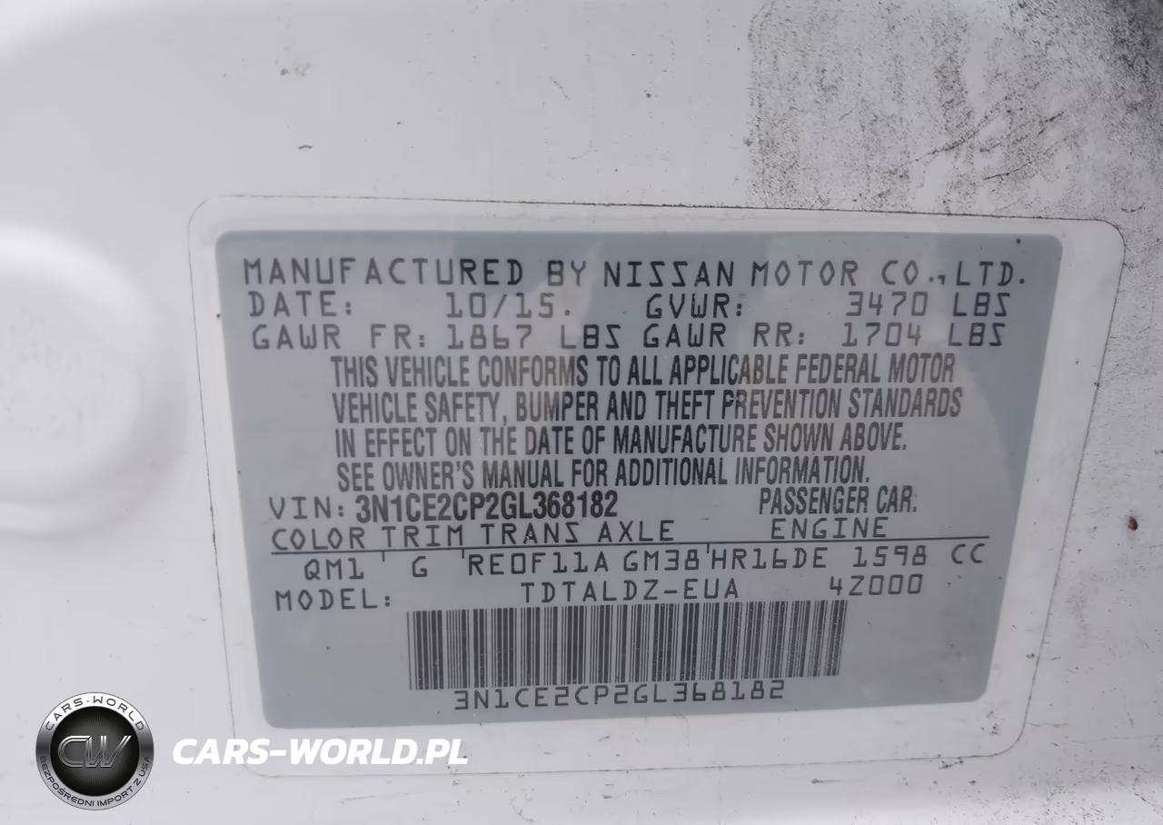 2016 Nissan Versa Note Sv VIN:3N1CE2CP2GL368182 - 9
