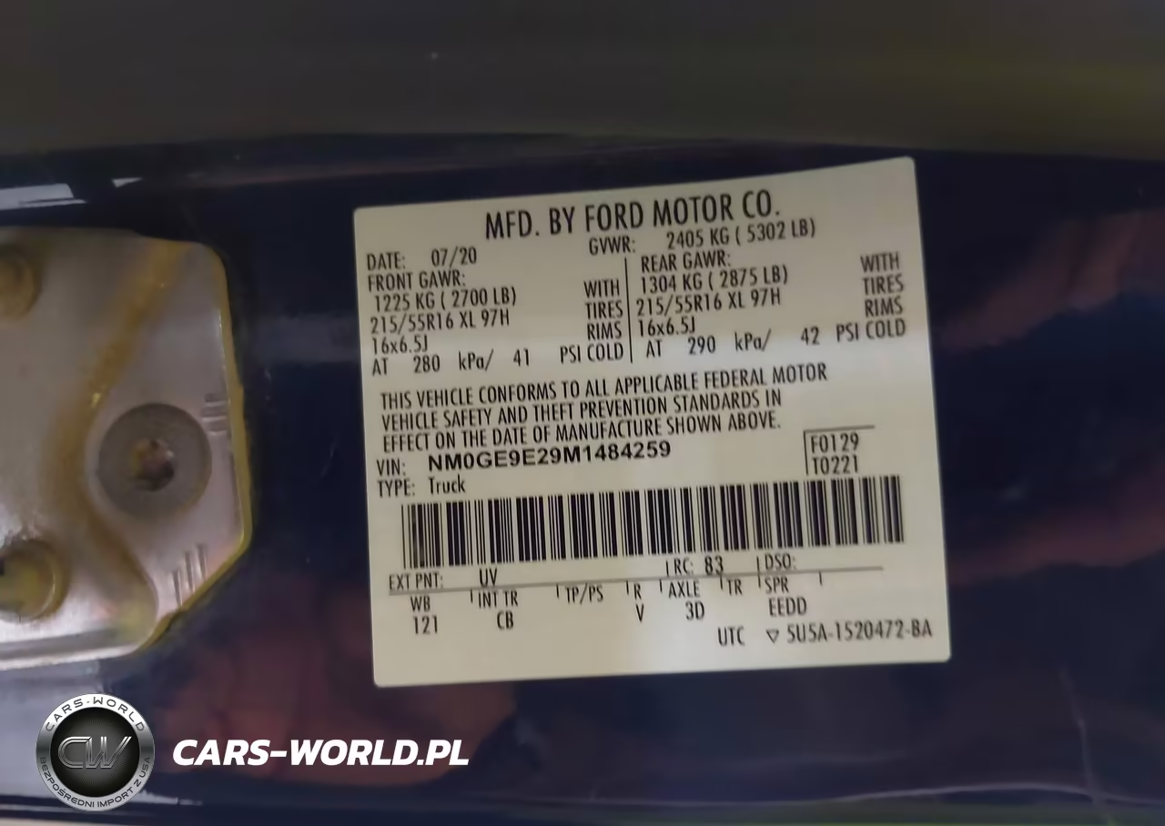 2021 Ford Transit Connect VIN:NM0GE9E29M1484259 - 9