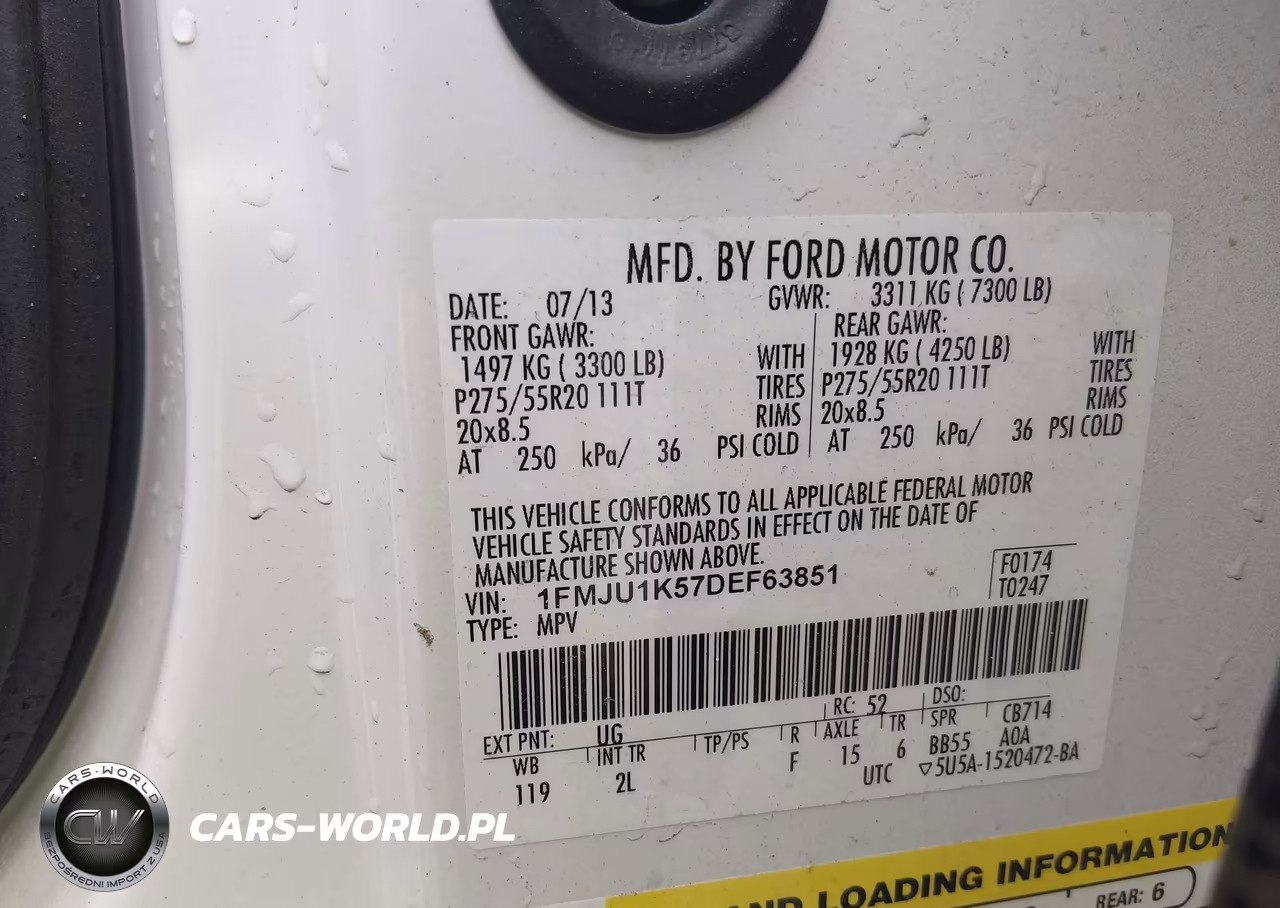 2013 Ford Expedition Limited VIN:1FMJU1K57DEF63851 - 9