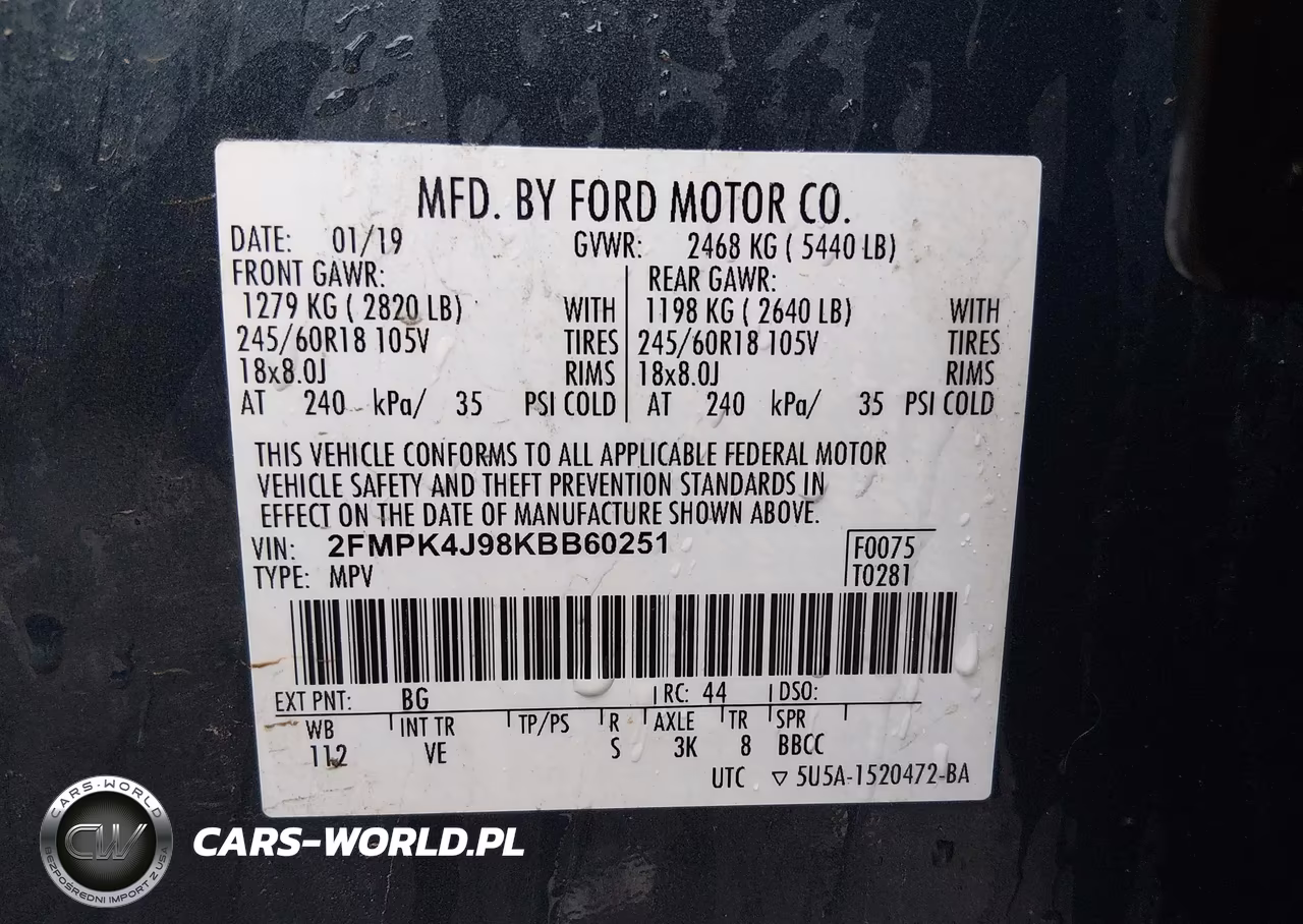 2019 Ford Edge Sel VIN:2FMPK4J98KBB60251 - 9