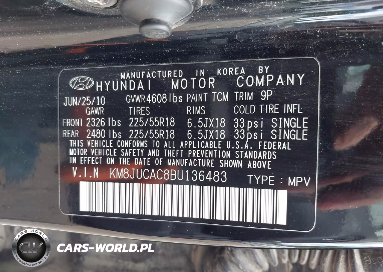 2011 Hyundai Tucson Limited VIN:KM8JUCAC8BU136483 - 9
