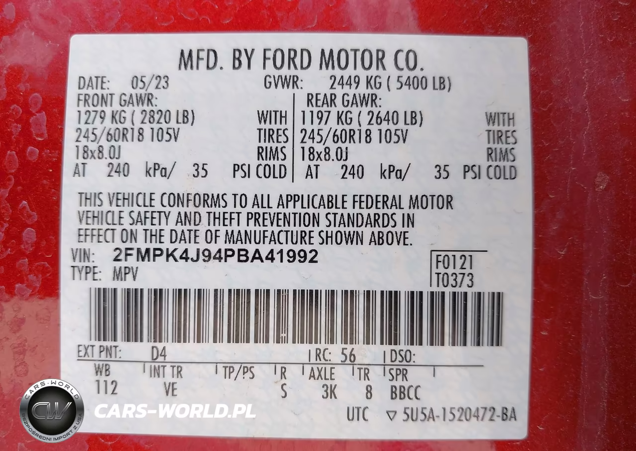 2023 Ford Edge Sel VIN:2FMPK4J94PBA41992 - 9