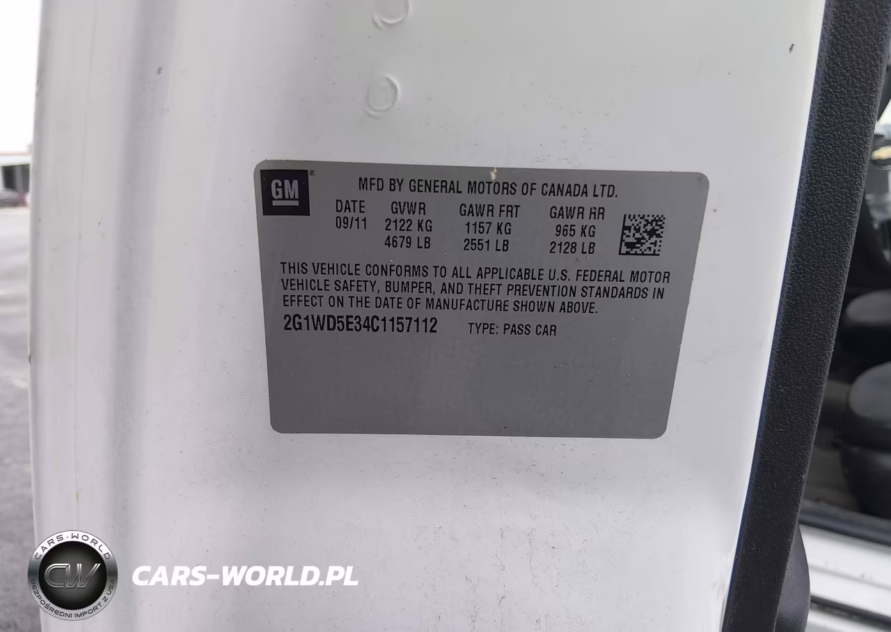 2012 Chevrolet Impala Police VIN:2G1WD5E34C1157112 - 9
