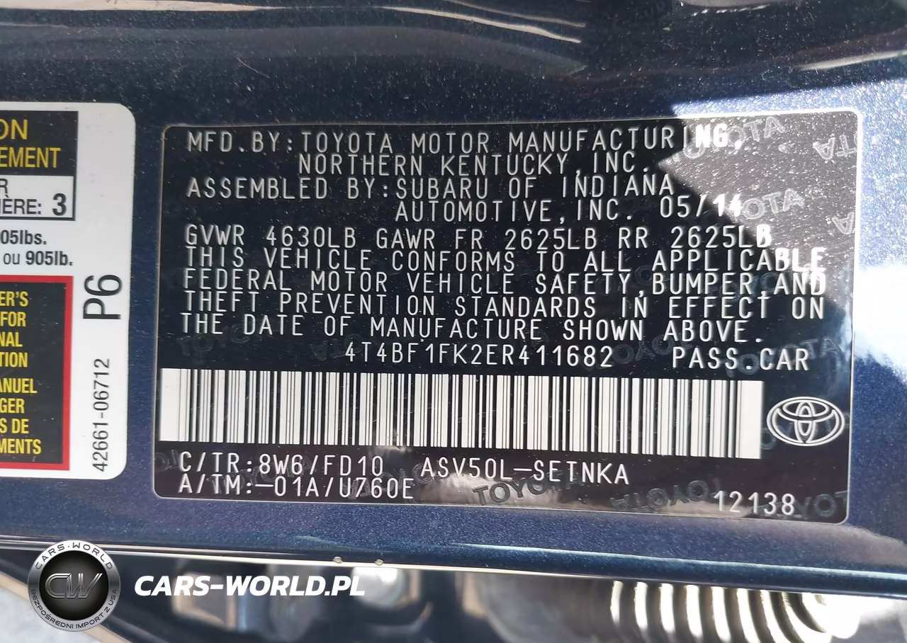 2014 Toyota Camry Le VIN:4T4BF1FK2ER411682 - 9