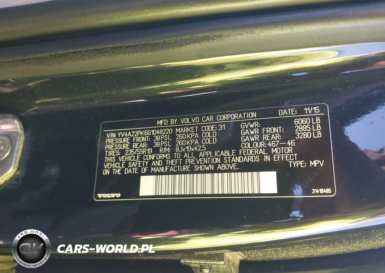 2016 Volvo Xc90 T6 Momentum VIN:YV4A22PK6G1048220 - 9