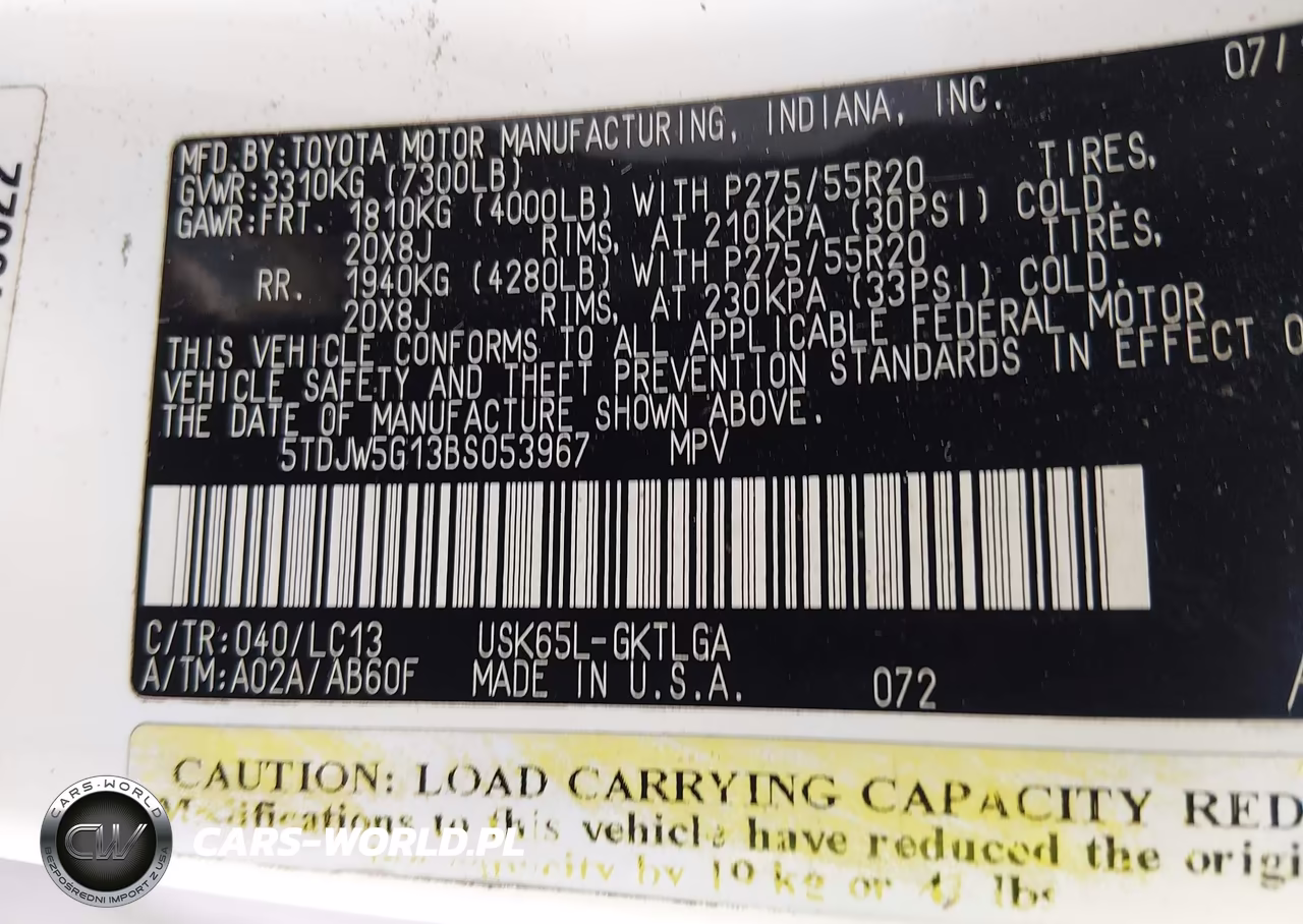 2011 Toyota Sequoia Limited 5.7L V8 VIN:5TDJW5G13BS053967 - 9
