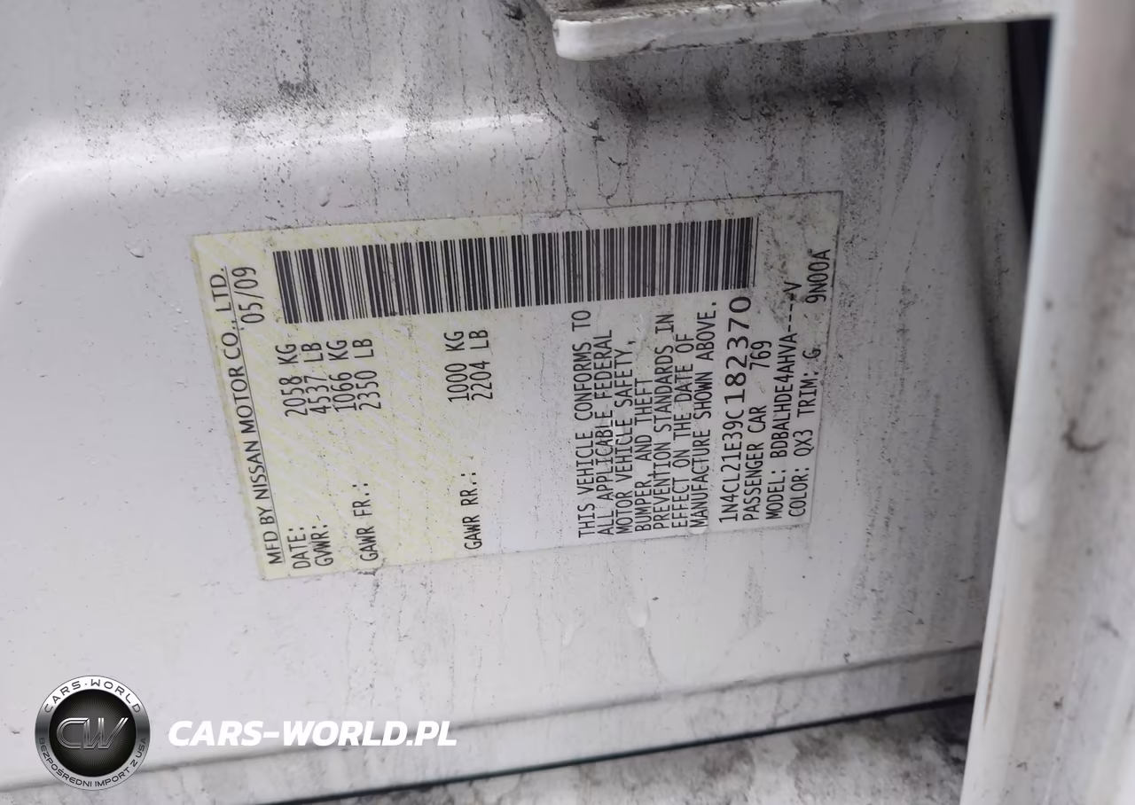 2009 Nissan Altima Hybrid VIN:1N4CL21E39C182370 - 9