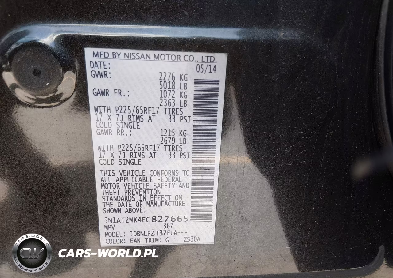 2014 Nissan Rogue S VIN:5N1AT2MK4EC827665 - 9