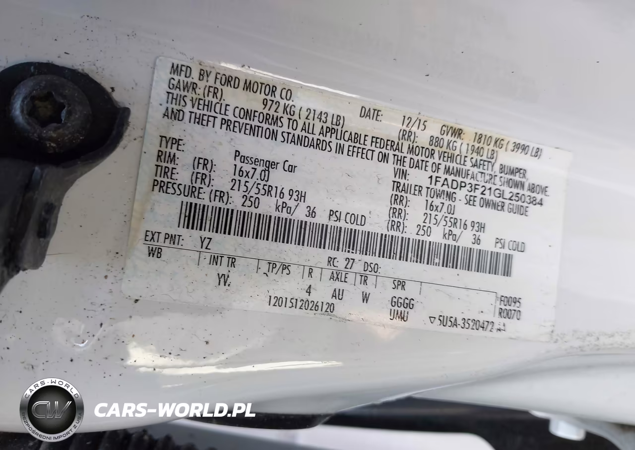 2016 Ford Focus Se VIN:1FADP3F21GL250384 - 9