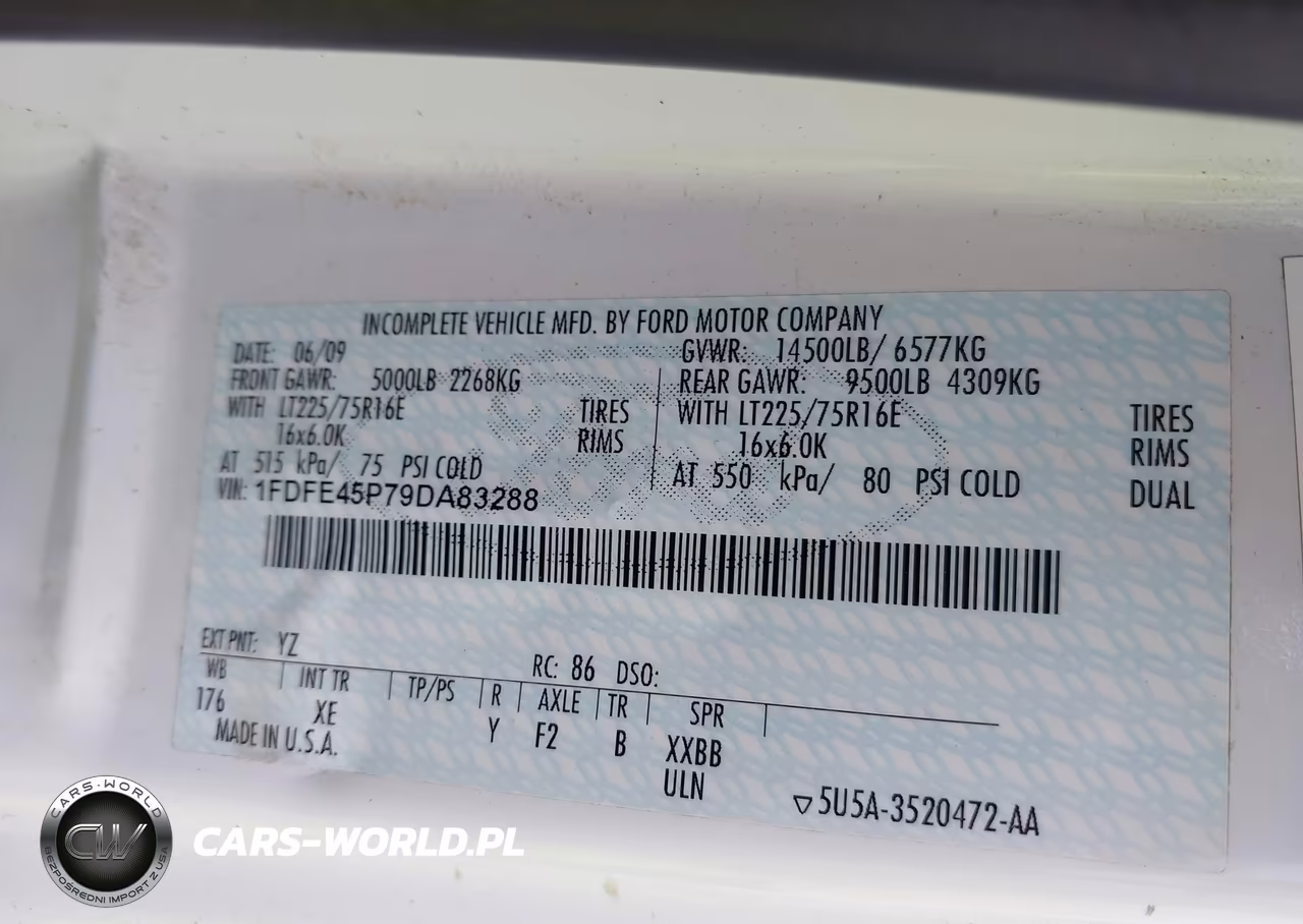 2009 Ford E-450 Cutaway VIN:1FDFE45P79DA83288 - 8