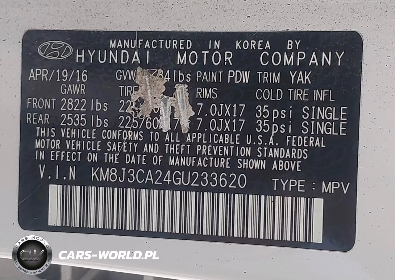 2016 Hyundai Tucson Eco VIN:KM8J3CA24GU233620 - 9