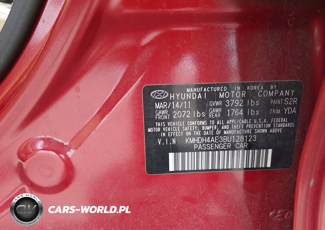 2011 Hyundai Elantra Limited (Ulsan Plant) VIN:KMHDH4AE3BU128123 - 9