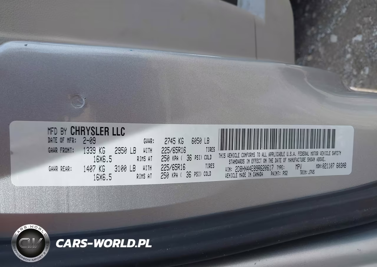 2009 Dodge Grand Caravan Se VIN:2D8HN44E89R620617 - 9