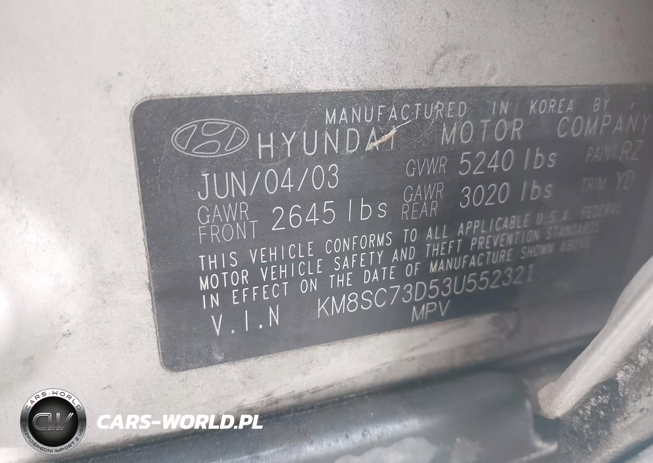 2003 Hyundai Santa Fe Gls-Lx VIN:KM8SC73D53U552321 - 9