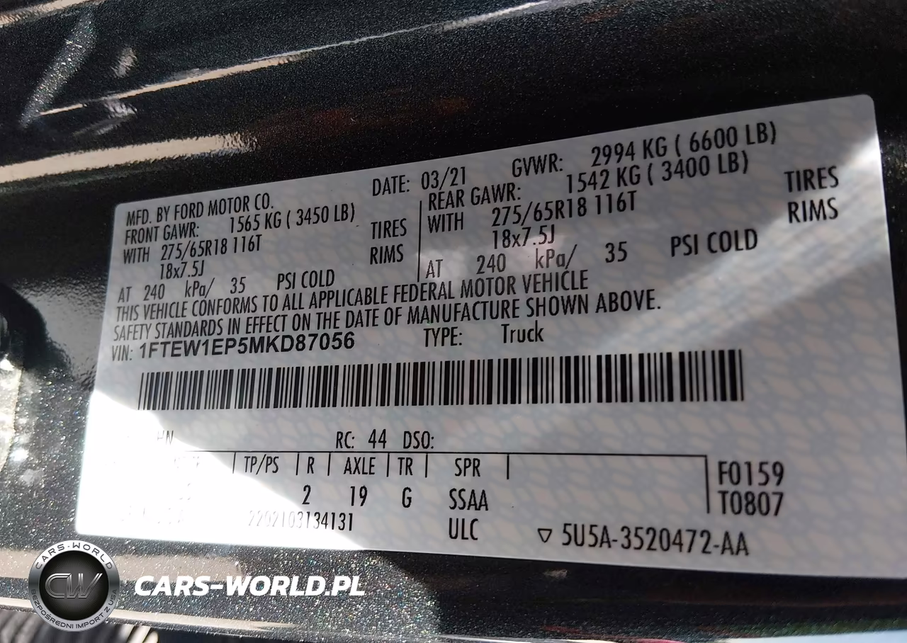 2021 Ford F-150 Xlt VIN:1FTEW1EP5MKD87056 - 9