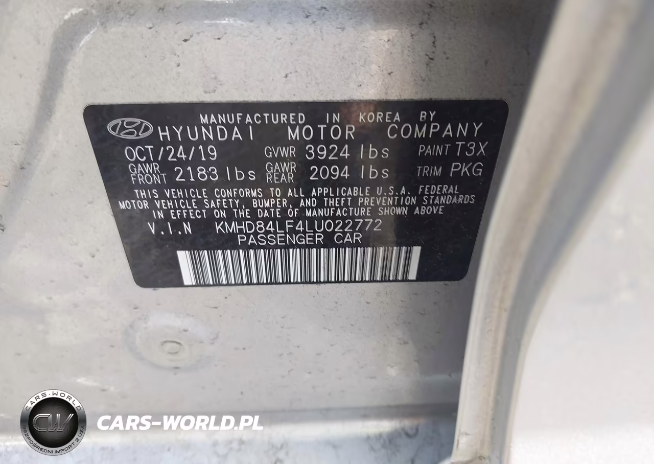 2020 Hyundai Elantra Sel VIN:KMHD84LF4LU022772 - 9