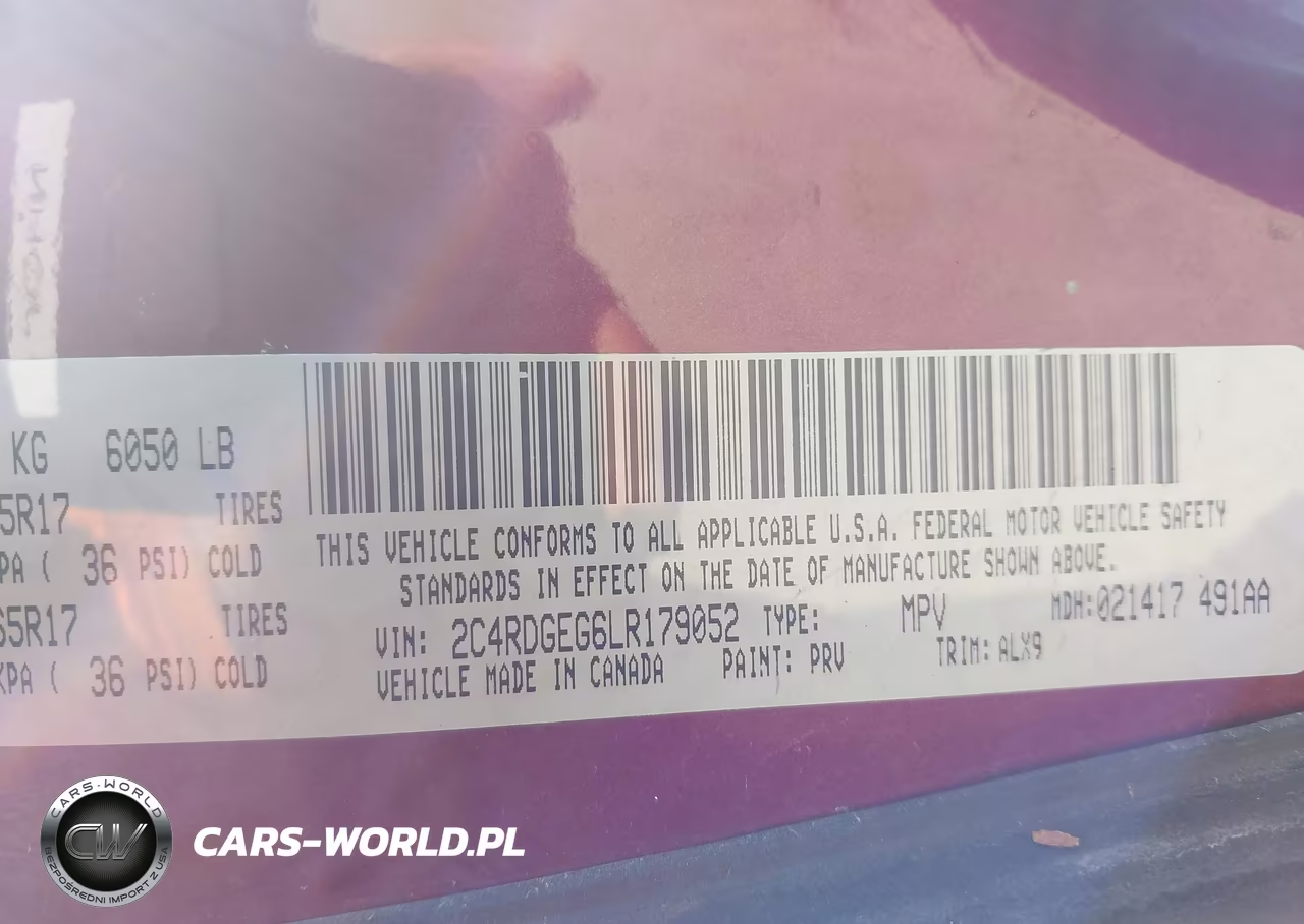 2020 Dodge Grand Caravan Gt VIN:2C4RDGEG6LR179052 - 9