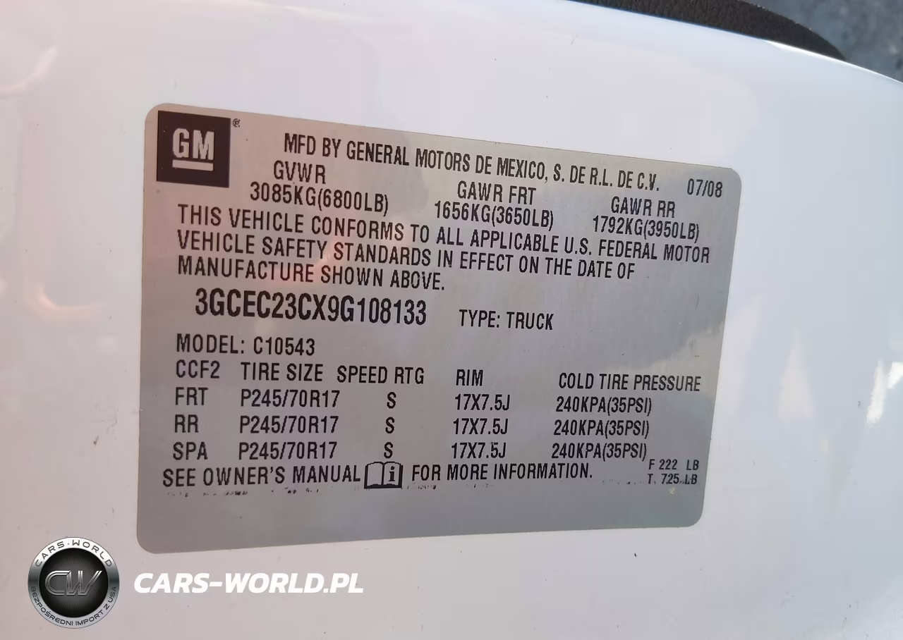 2009 Chevrolet Silverado 1500 Lt VIN:3GCEC23CX9G108133 - 9