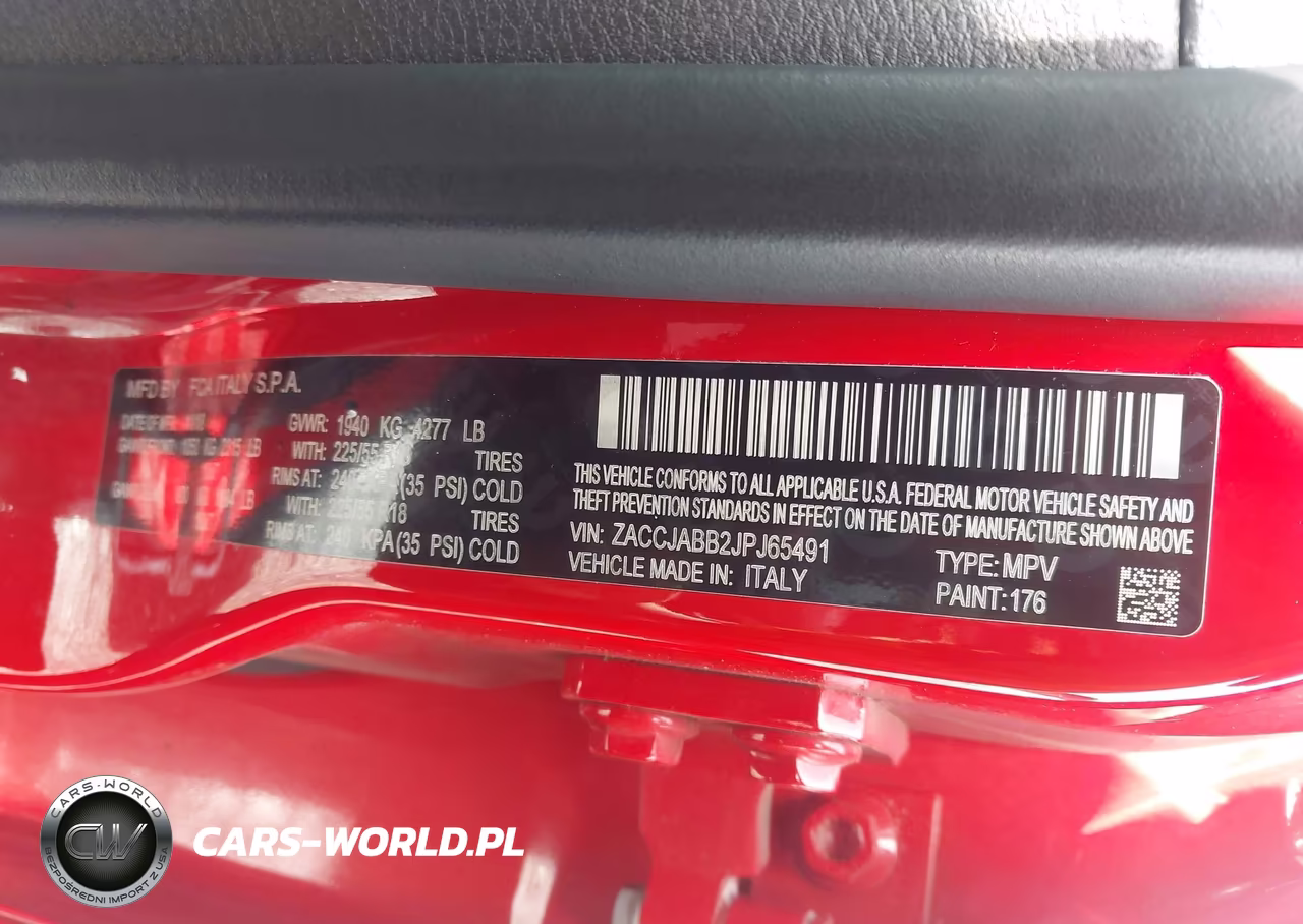 2018 Jeep Renegade Altitude Fwd VIN:ZACCJABB2JPJ65491 - 9