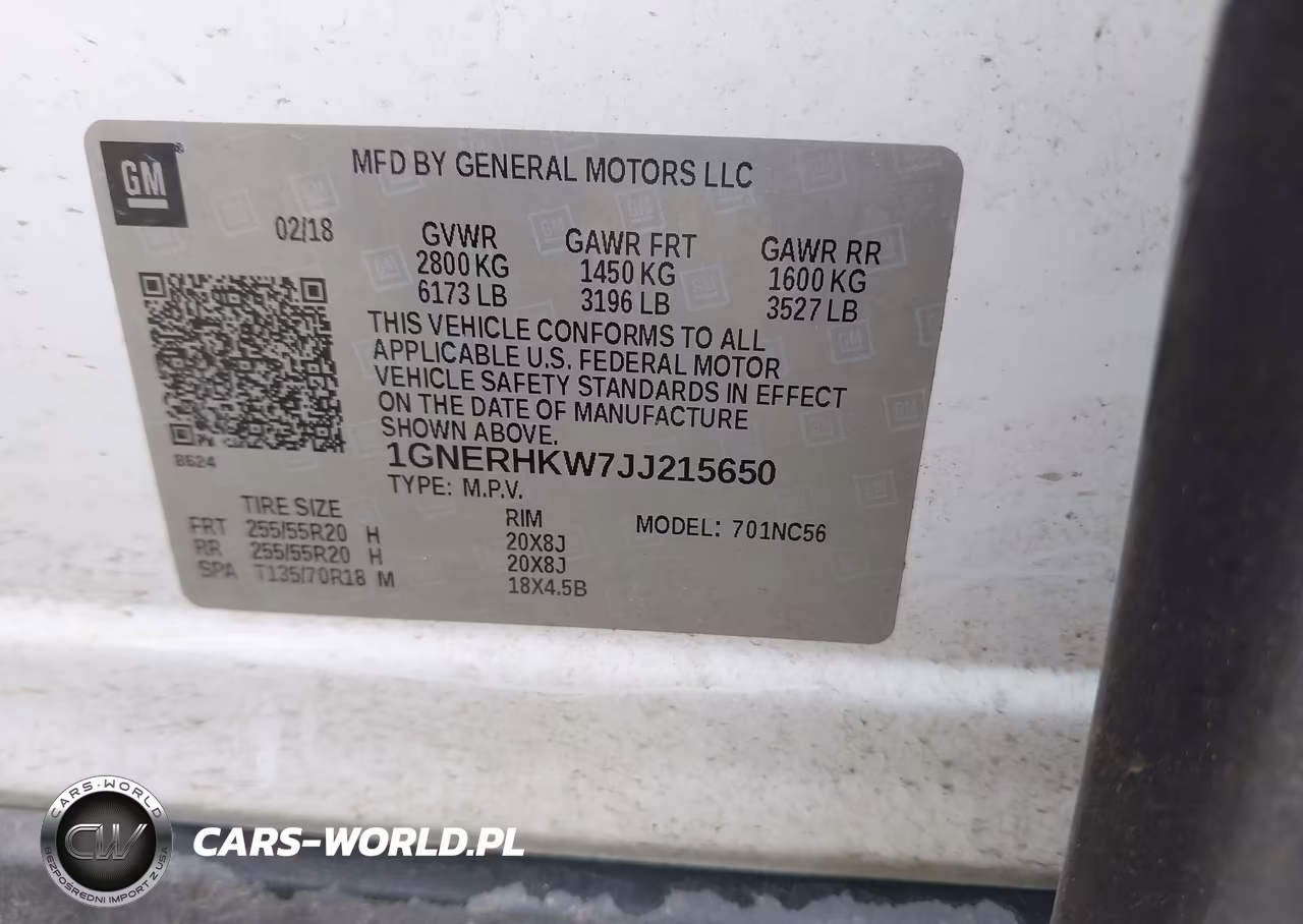 2018 Chevrolet Traverse 3Lt VIN:1GNERHKW7JJ215650 - 9