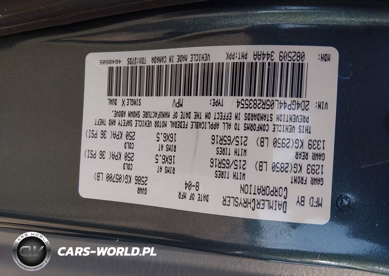 2005 Dodge Grand Caravan Sxt VIN:2D4GP44L05R283554 - 9