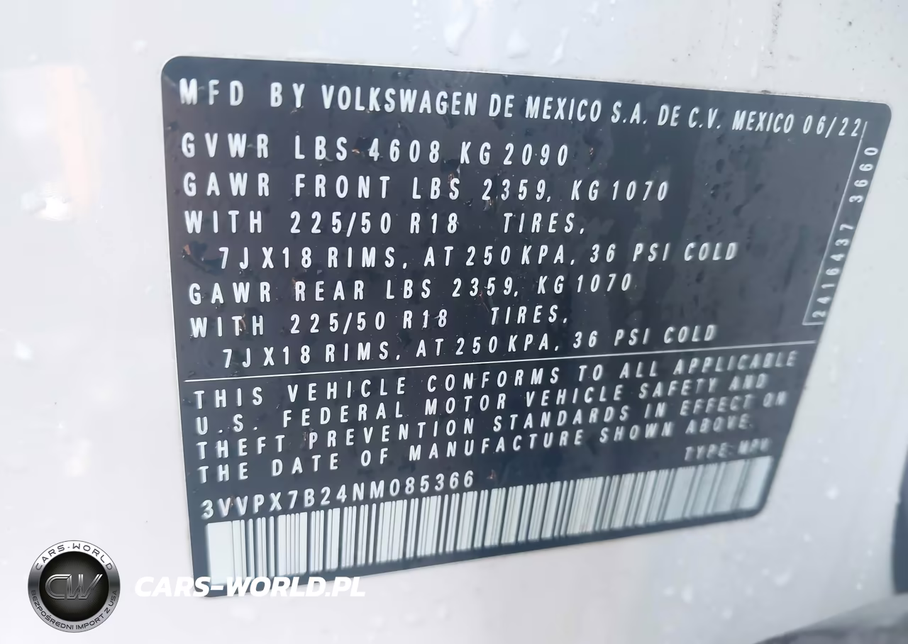 2022 Volkswagen Taos 1.5T Se VIN:3VVPX7B24NM085366 - 9