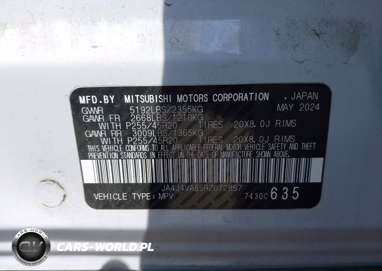 2024 Mitsubishi Outlander Se Ralliart S-Awc VIN:JA4J4VA85RZ072857 - 9