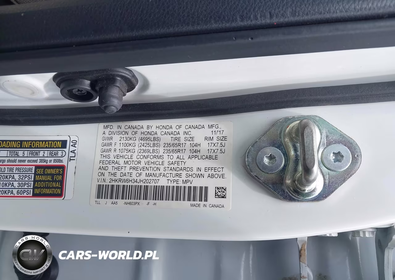 2018 Honda Cr-V Lx VIN:2HKRW6H34JH202707 - 9