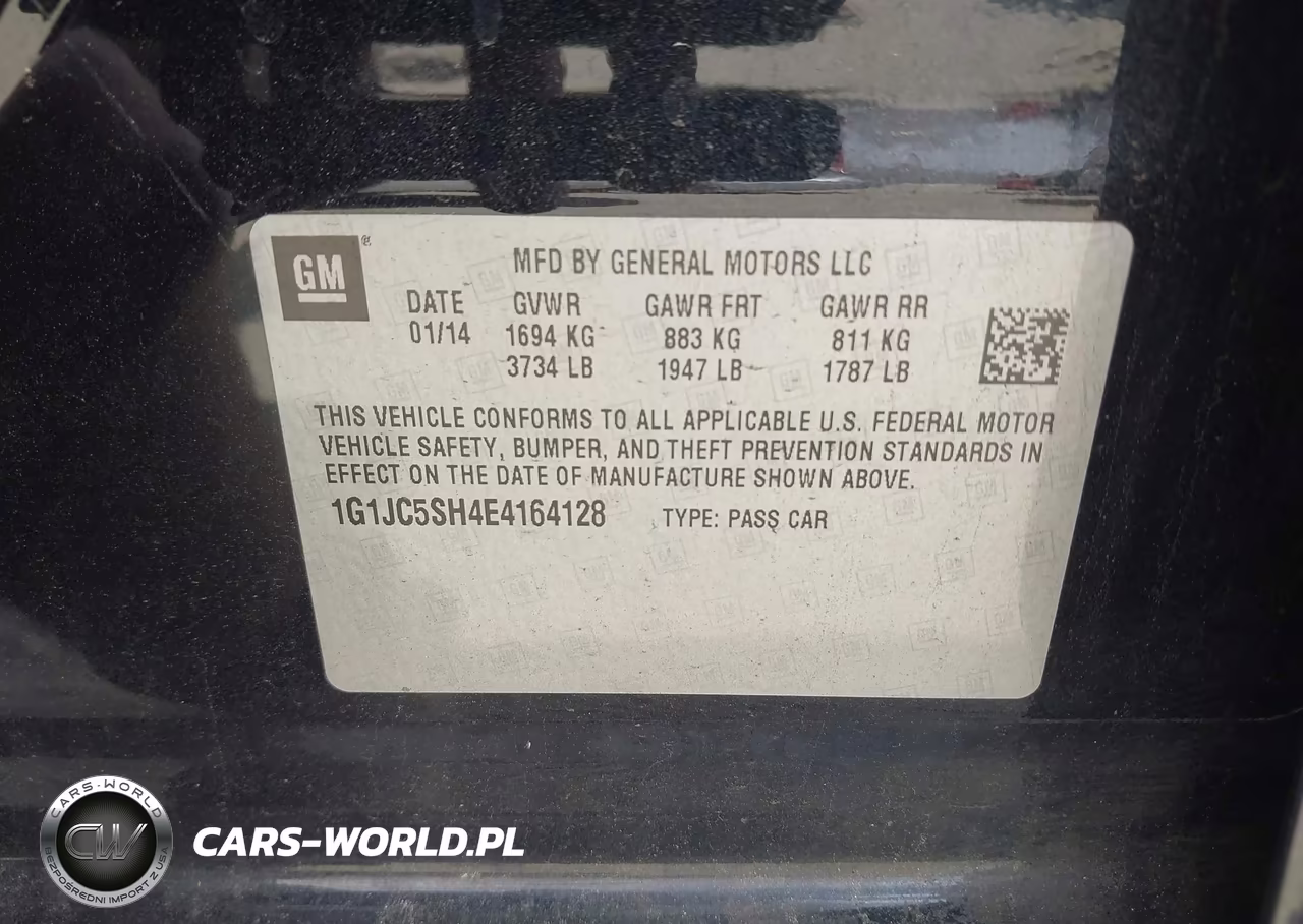 2014 Chevrolet Sonic Lt Auto VIN:1G1JC5SH4E4164128 - 9