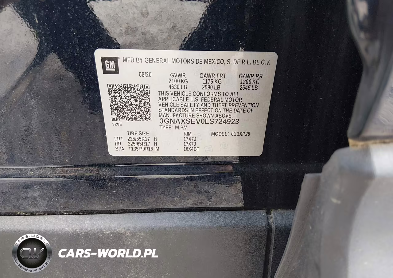2020 Chevrolet Equinox Awd Ls VIN:3GNAXSEV0LS724923 - 9